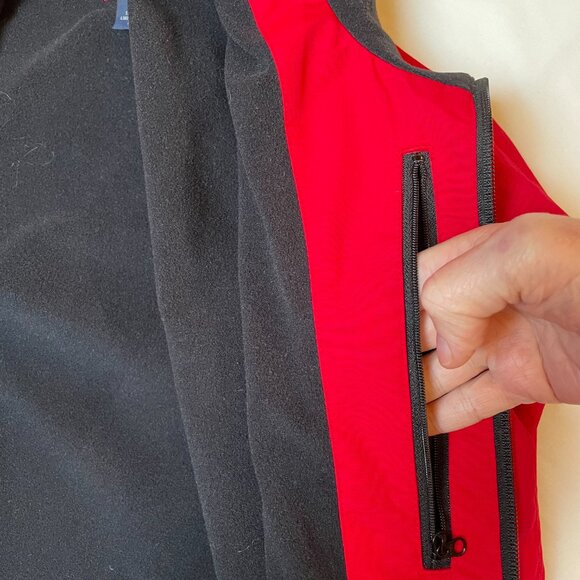 Lands' End Jacket Red Black Fleece Lined Waterproof Windproof Size M - Picture 7 of 16